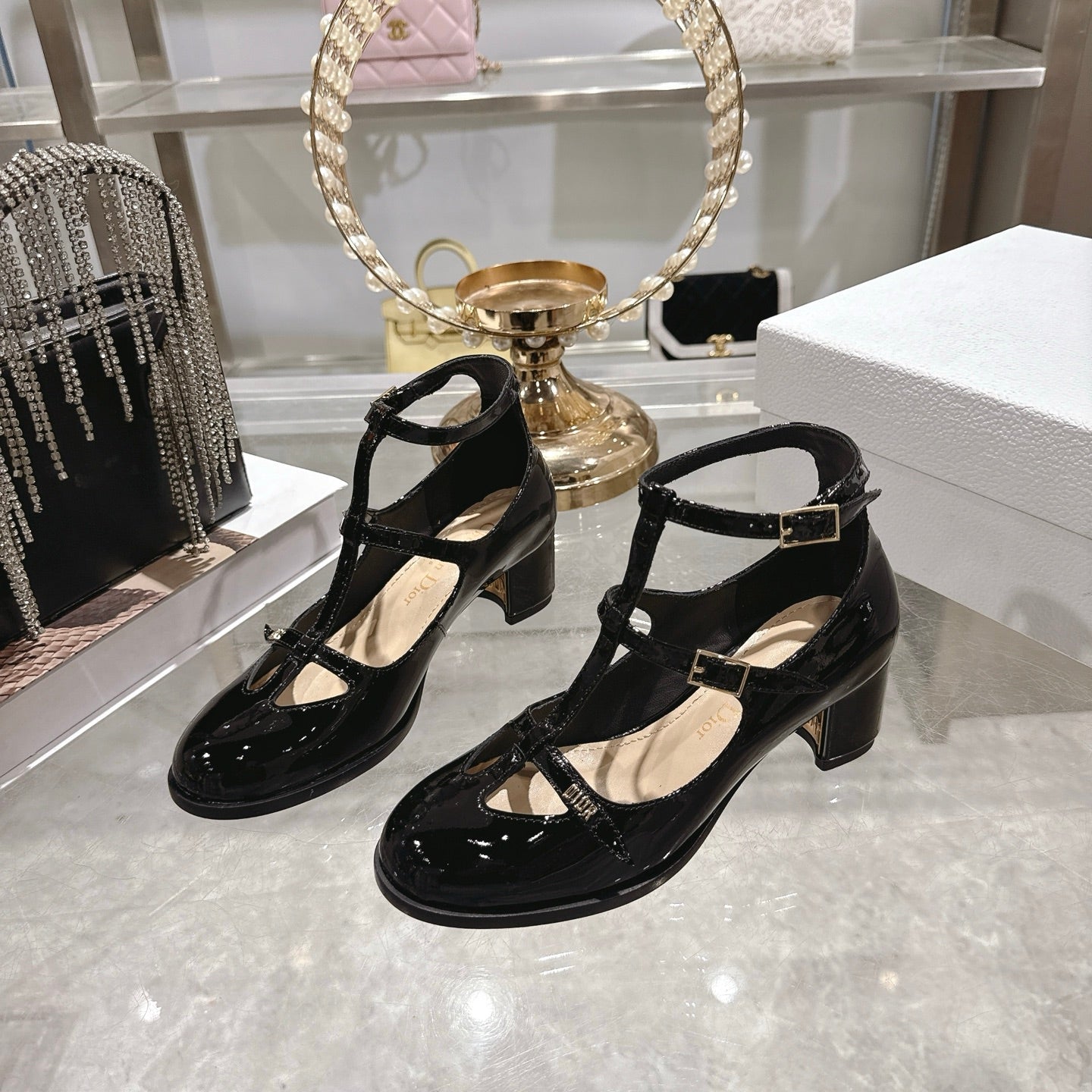 CD 26 Heel Mary Jane 40 Black Patent Leather 592222