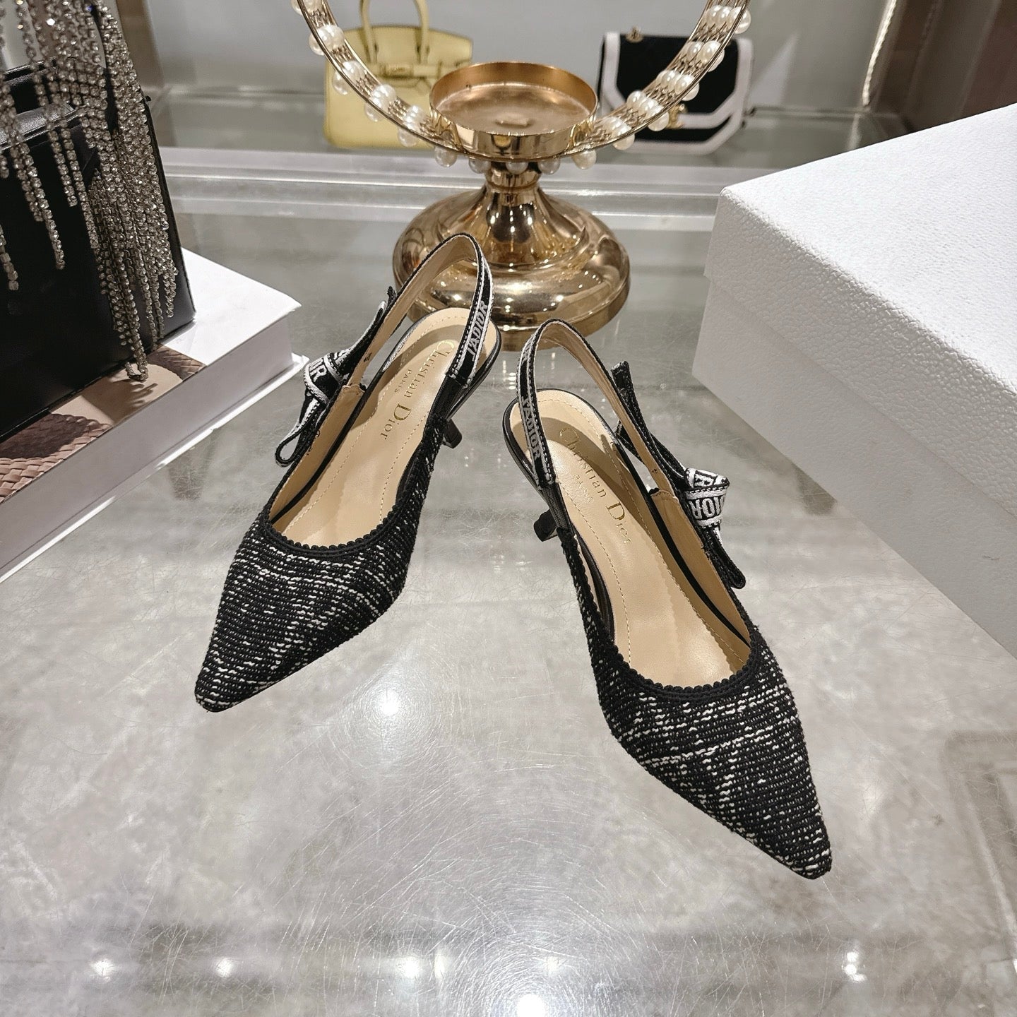 CD 26 Slingback 45mm Black Tweed 592237