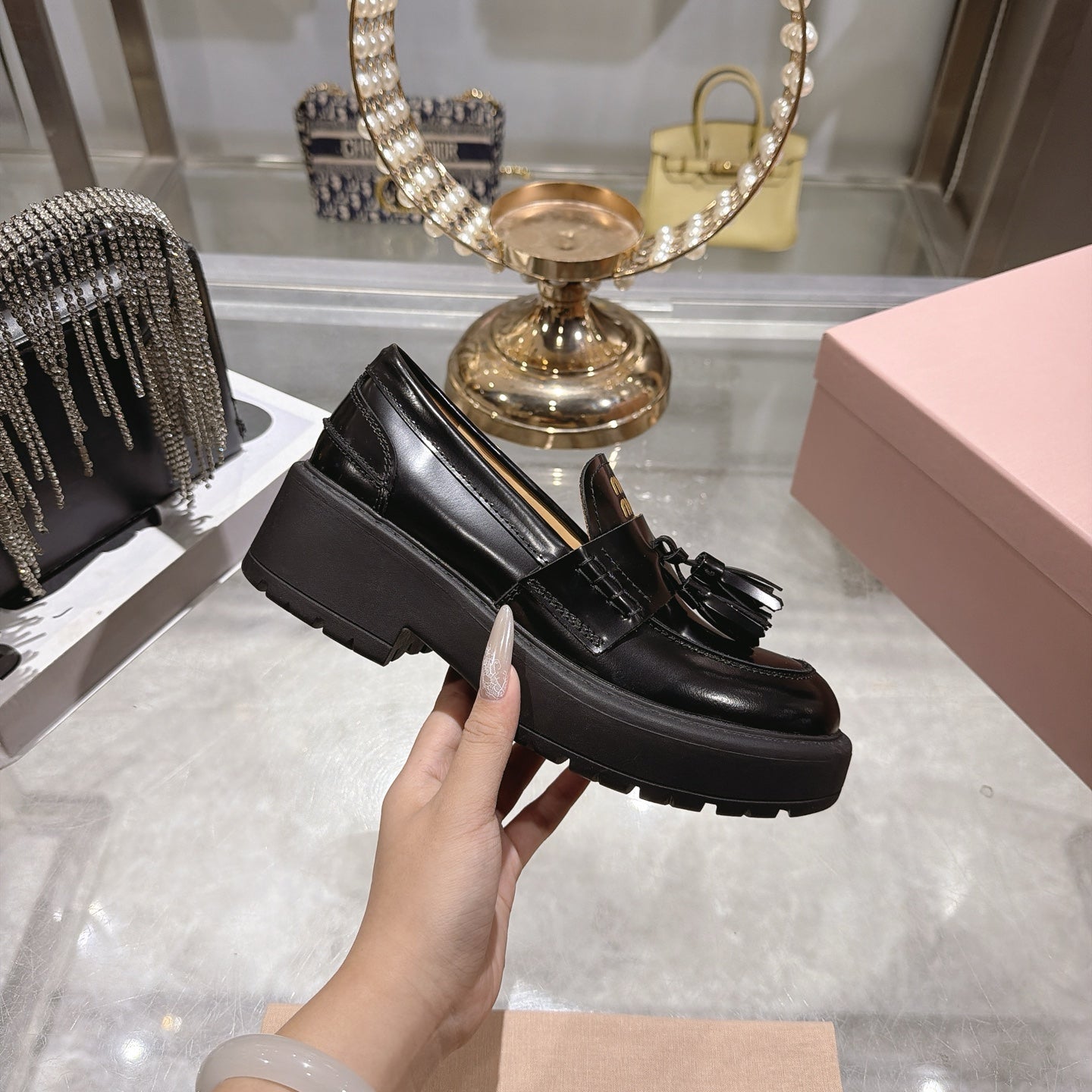 Miumiu 2026 Smooth Loafers Cowhide 951434