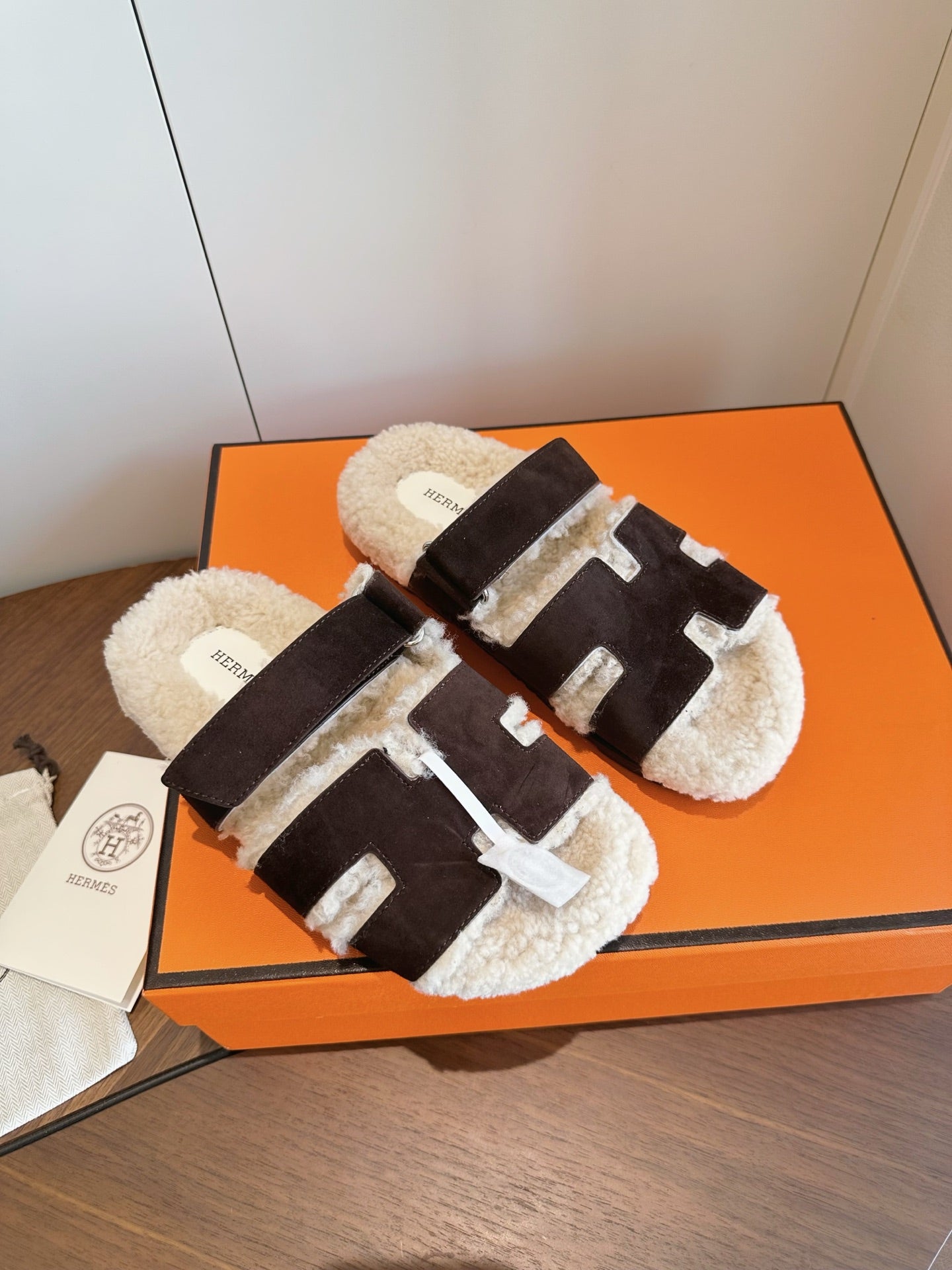 Hermes 2026 Chypre Sandal Suede Wool 976860