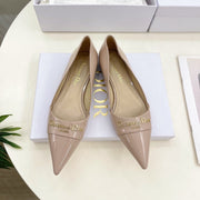 CD 25 Pump Flat Pink Nude Patent Leather 307414