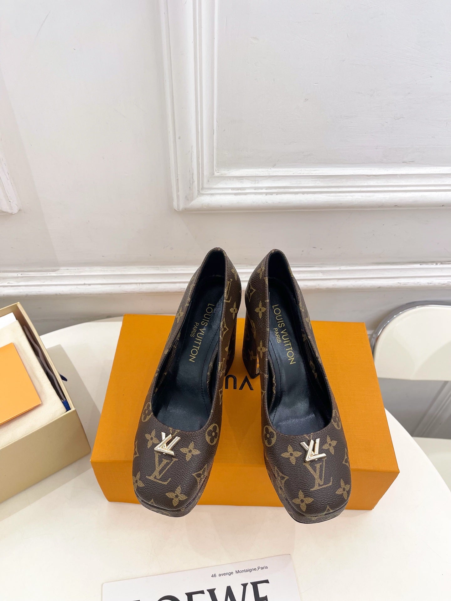 LV 26ss Pump 110 Brown Monogram Leather 631920