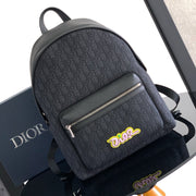 Dior  Rider 2.0 Zipper Backpack Black Cowhide 336219