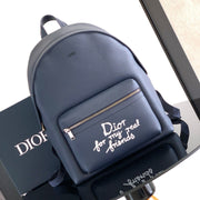 Dior Rider 2.0 Zipper Backpack Navy Blue Cowhide 336239