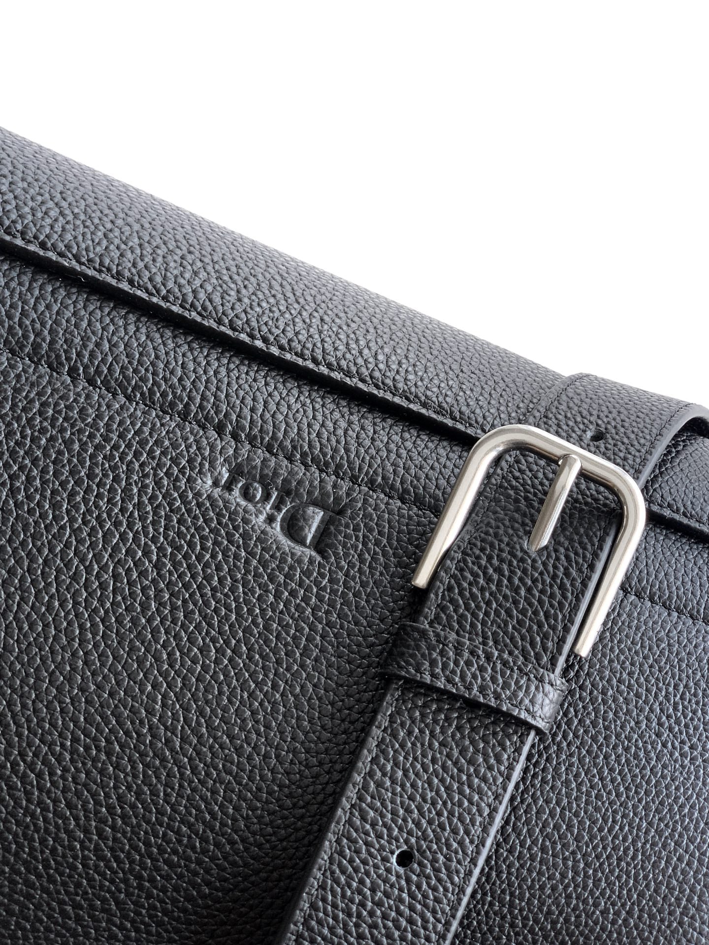 Dior 2026 Normandie Handbag 38cm Black Grained Calfskin 355400