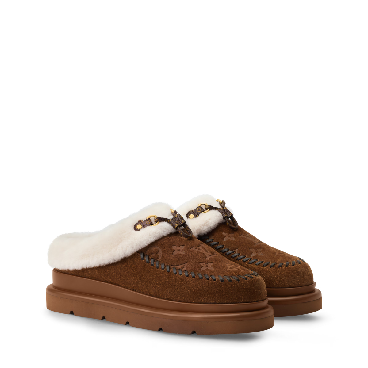 Louis Vuitton 2026 Cortina Closed Mule Suede Wool