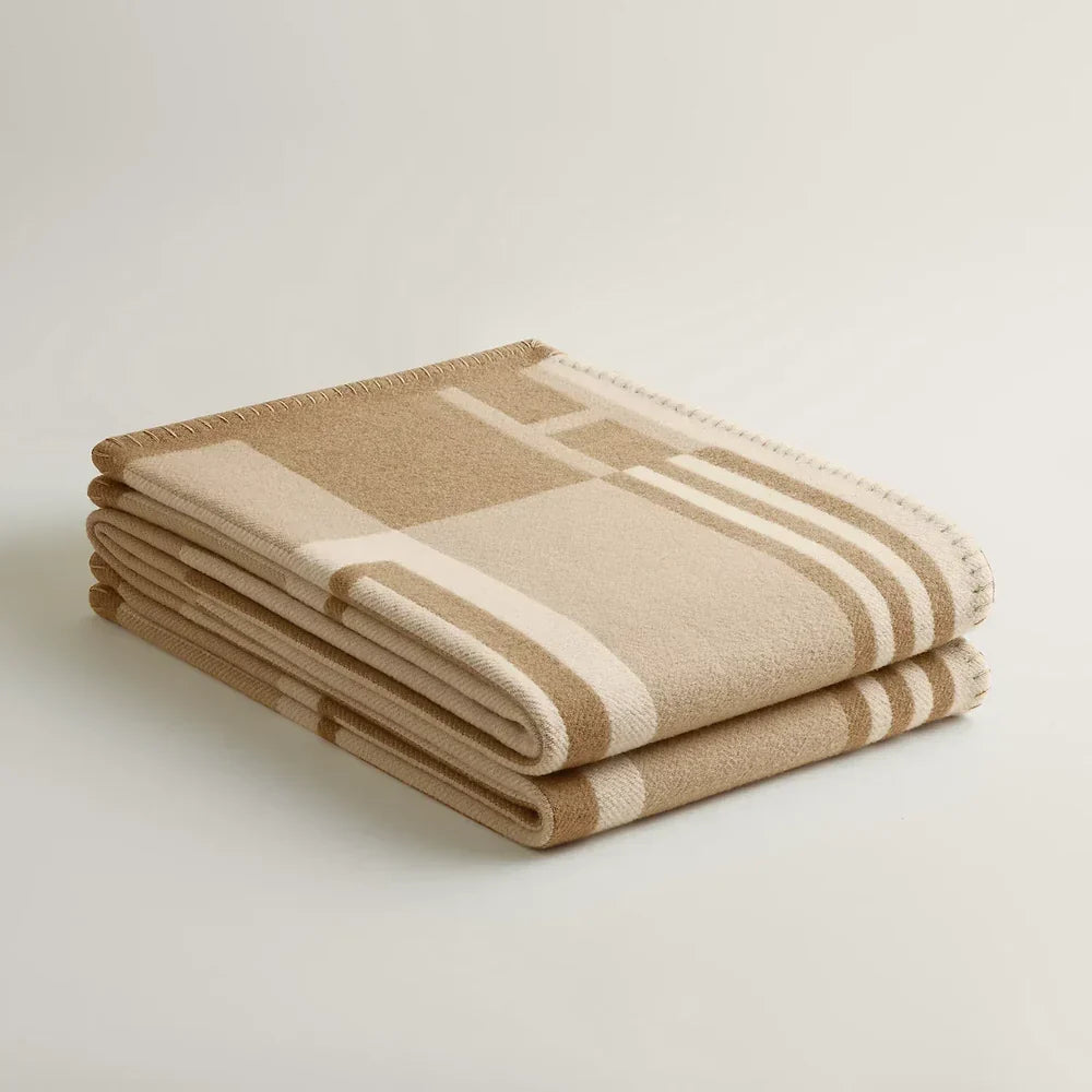 Hermes Ithaque Throw Blanket Wool Cashmere