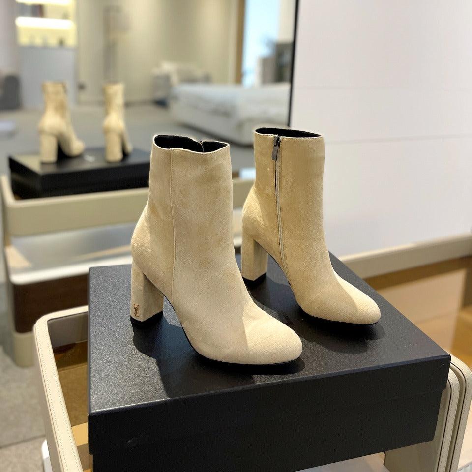 SL HONORÃ‰ BOOTIES FLAX SUEDE