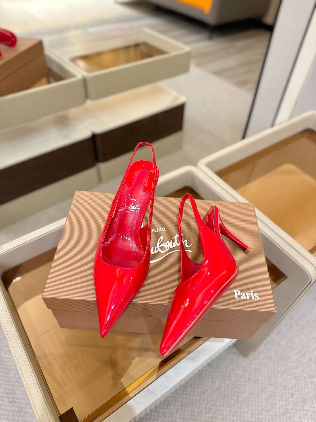 Christian Louboutin Miss Z SlingBack Patent Leather 434842