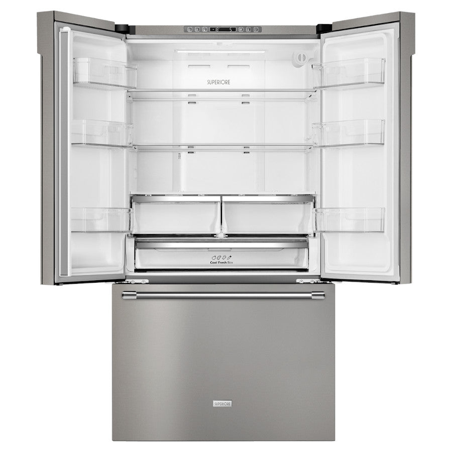 Superiore F_36FFS_ 36" Stainless Steel French Door Refrigerator