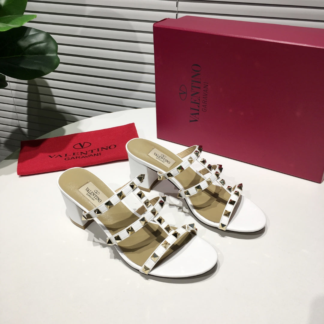 Valentino Rockstud Slide Sandal Leather 239516