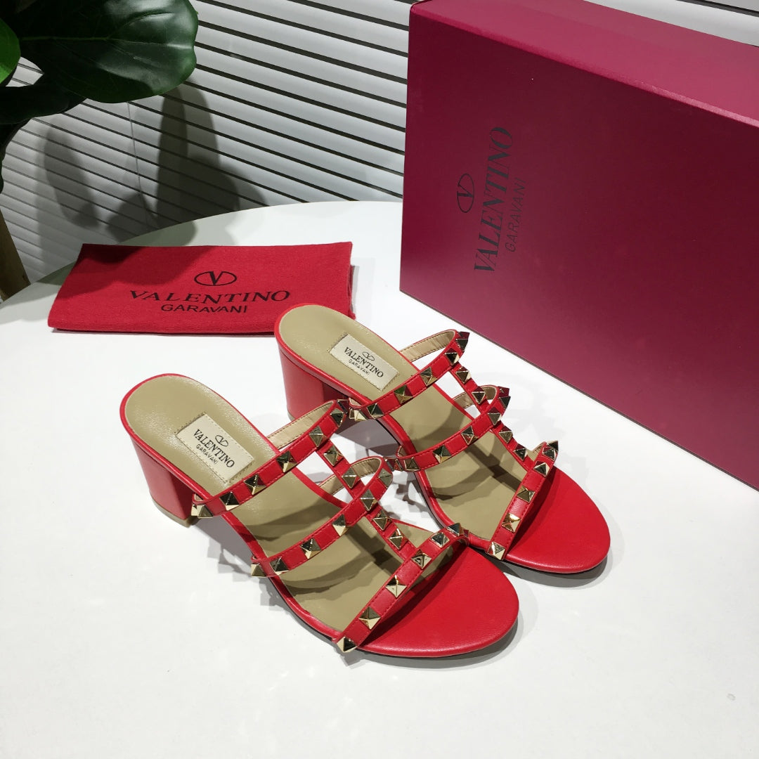 Valentino Rockstud Slide Sandal Leather 239516
