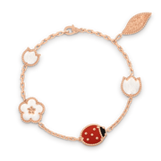LUCKY SPRING PINK GOLD BRACELET 5 MOTIF