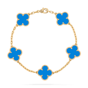 CLOVER AGATE GOLD BRACELET 5 MOTIFS