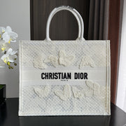 Large CD Book Tote 42cm Butterfly Zodiac White