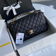 MEDIUM FLAP BAG 25CM BLACK CAVIAR HARDWARE