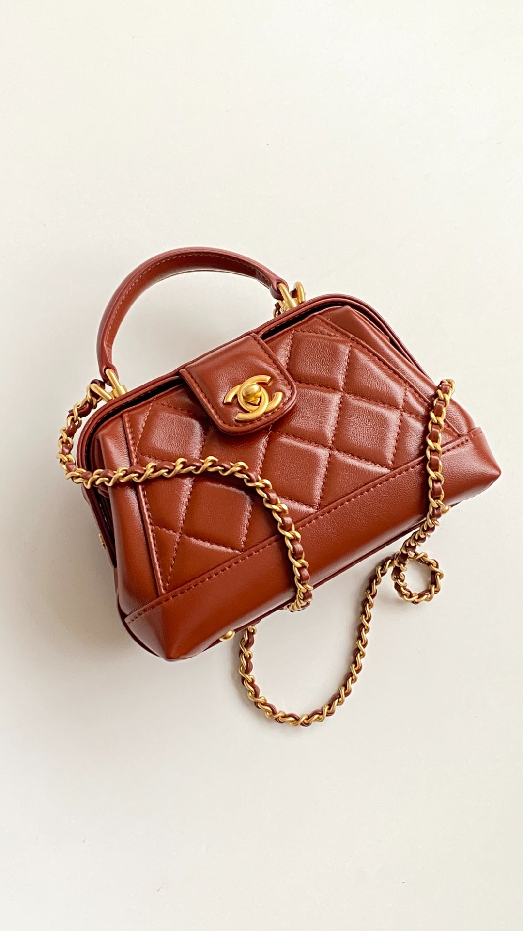 Chanel 25 Bag Brown Quilted Lambskin
