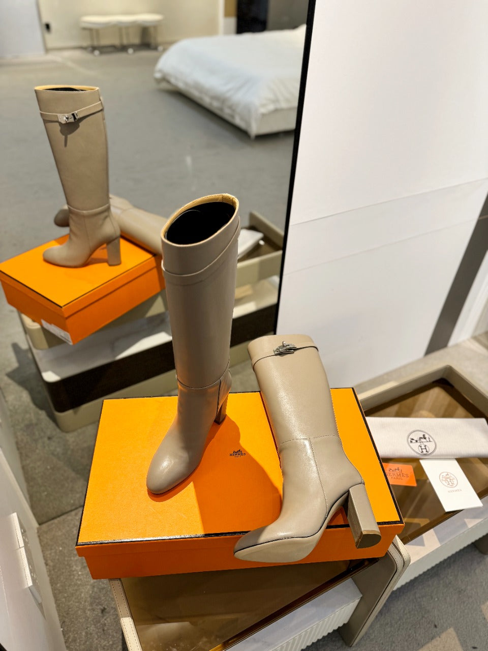 HM Story 85 Boot Beige Light Brown Cowhide 961671