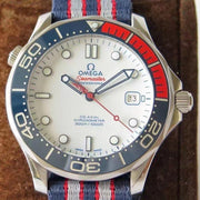 SEAMASTER COMMANDER WHITE DIAL TEXTILE STRAP