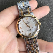 DEVILLE PRESTIGE 27MM QUARTZ GOLD STEEL MOP DIAL